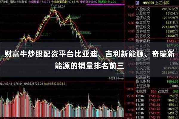 财富牛炒股配资平台比亚迪、吉利新能源、奇瑞新能源的销量排名前三